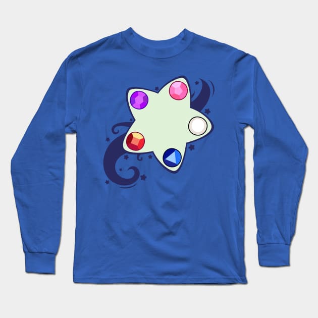 Star of the Crystal Gems Long Sleeve T-Shirt by Sara Knite